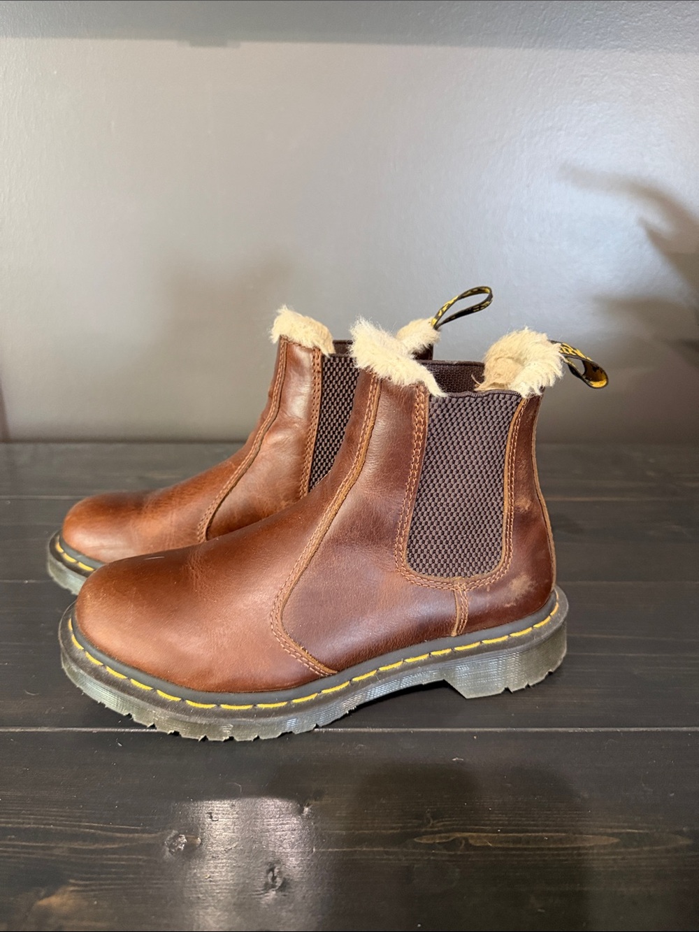 Dr. Martens 2976 Leonore Faux Fur Lined Chelsea Boot